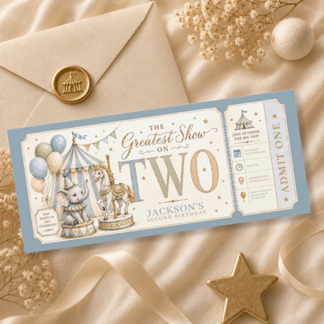 Invitación Tema de carnaval retro niño cumpleaños 2  (Subido por el creador)