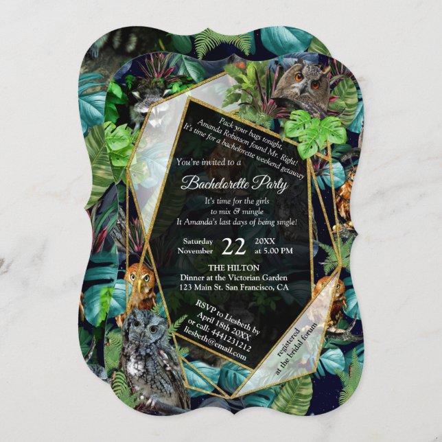 Invitación Tema de celebración de fiestas en directo por la n (Anverso / Reverso)