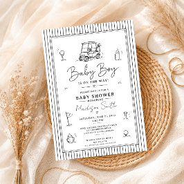 Invitación Tema de club de golf para baby shower de niño edit