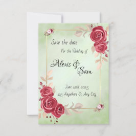 Invitación Tema de color marrón en verde