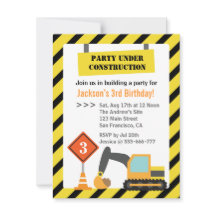 Tema de construcción de excavadoras para fiesta de