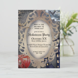 Invitación Tema de Cuento de Hadas de Blancanieves de Hallowe