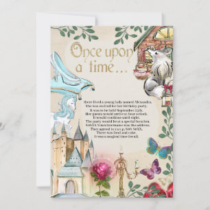 Invitación Tema de Cuento de Hadas Érase una Vez