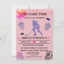 Tema de cumpleaños de hockey sobre hielo personali