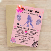 Tema de cumpleaños de hockey sobre hielo personali