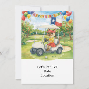 Invitación Tema de cumpleaños de Texas para los amantes del g