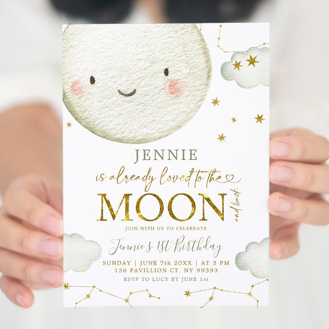 Invitación Tema de cumpleaños del Chica de la Luna de Oro y B (Subido por el creador)