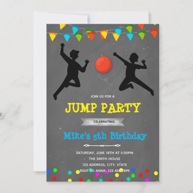 Invitación Tema de cumpleaños del salto de béisbol (Anverso)