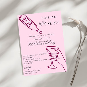 Invitación Tema de Cumpleaños Dibujado a Mano Fino Como el Vi