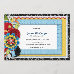 Invitación Tema de cumpleaños escolar