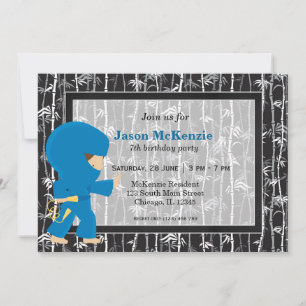Invitación Tema de cumpleaños Ninja