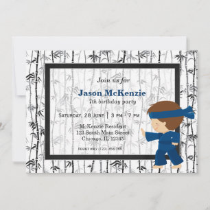 Invitación Tema de cumpleaños Ninja