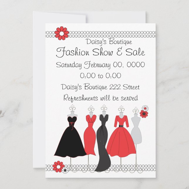 Invitación Tema de Daisy Shop (Anverso)
