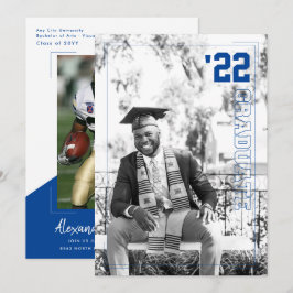 Invitación Tema de deporte universitario | Fiesta de graduaci