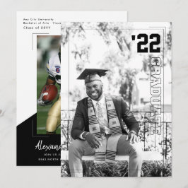 Invitación Tema de deporte universitario | Fiesta de graduaci