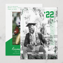 Invitación Tema de deporte universitario | Fiesta de graduaci