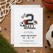 Tema de Deportes Born 2 Ball Cumpleaños de Niño 2