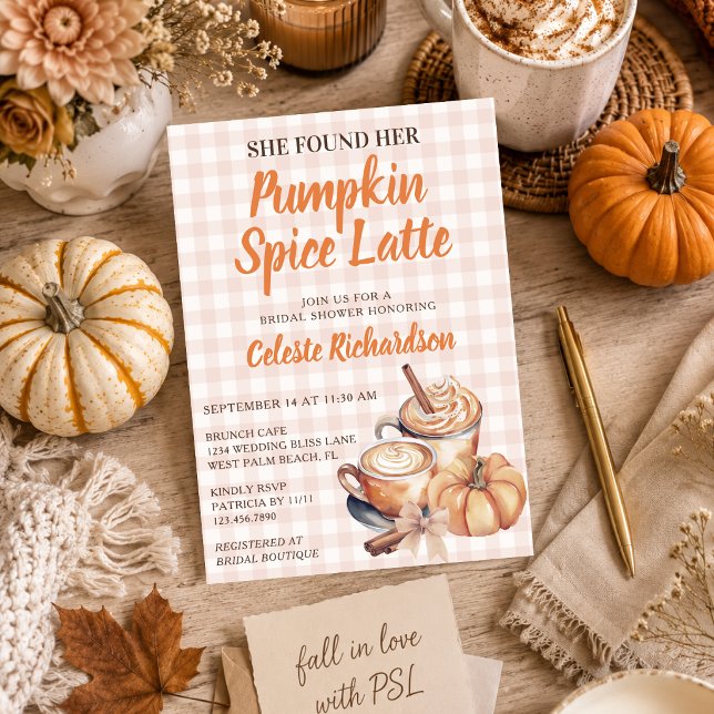 Invitación Tema de Despedida de Soltera de Latte de Especias  (Subido por el creador)