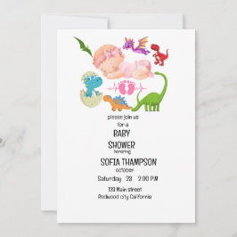 Invitación Tema de dinosaurios de Baby Shower INVITATION