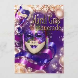 Invitación Tema de disfraces de cumpleaños de mascarada PERSO