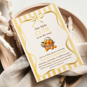 Invitación Tema de Dulce Pequeña Cinta Amarilla para Baby Sho
