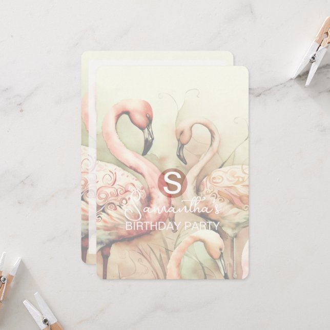 Invitación Tema de fiesta de flamenco, personalizado (Anverso/Reverso In Situ)