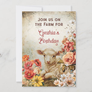 Invitación Tema de fiesta de granja chic country