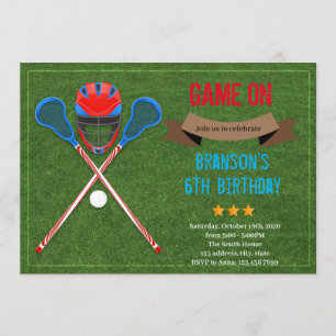 Invitación tema de fiesta de lacrosse