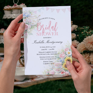 Invitación Tema de fiesta de té elegante para despedida de so