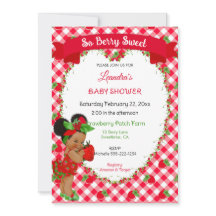 Tema de Fresa Bebé Niña Gingham Rojo Verde 