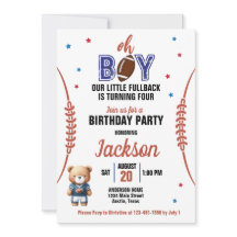 Tema de Fútbol Oh Boy Cumpleaños de cualquier edad