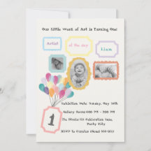 Tema de Galería de Arte - Pastel Cumpleaños de 1er