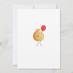 Invitación Tema de garbanzo, diseño de garbanzo