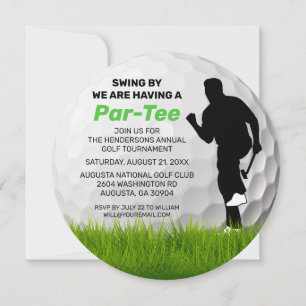 Invitación Tema de Golf   Evento de Jubilación en el Campo de