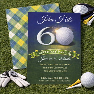 Invitación Tema de golf para cumpleaños 60