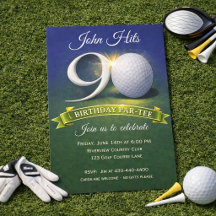 Tema de golf para cumpleaños 90