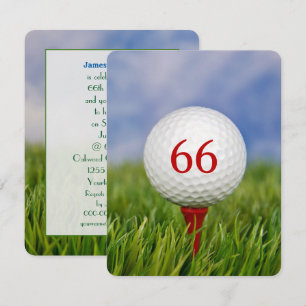 Invitación Tema de golf para fiesta de cumpleaños para cualqu