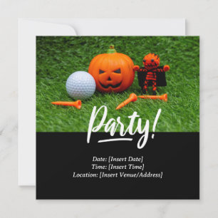 Invitación Tema de Halloween de golf para golfistas