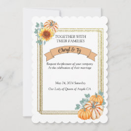 Invitación Tema de la boda de otoño