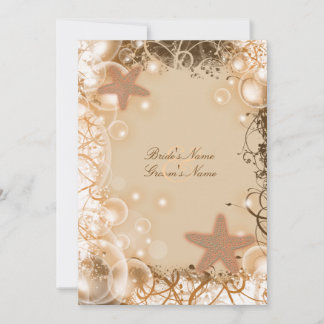 Invitación Tema de la boda en la playa ~ recepción elegante