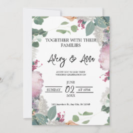 Invitación Tema de la boda floral