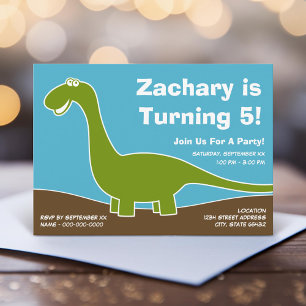 Invitación Tema de la fiesta de cumpleaños de Dinosaur