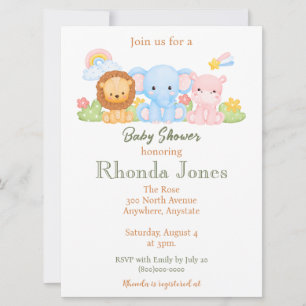 Invitación Tema de la Jungla Trendy