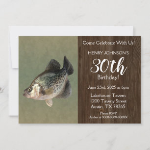 Invitación Tema de la pesca de rapto 30.º Fiesta de cumpleaño