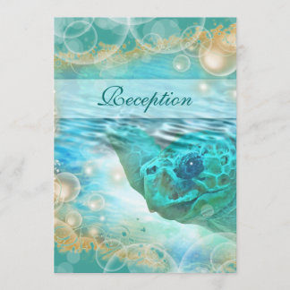 Invitación Tema de la playa que casa a la recepción de marfil