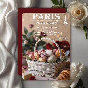 Invitación Tema de la revista Paris Patisseries Macaroons