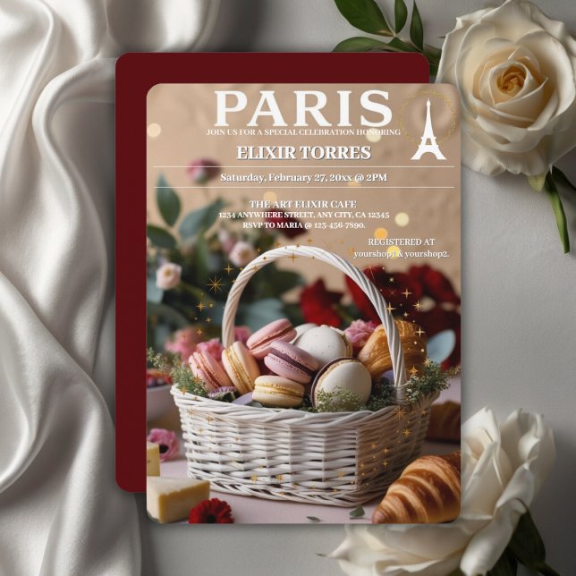 Invitación Tema de la revista Paris Patisseries Macaroons (Subido por el creador)