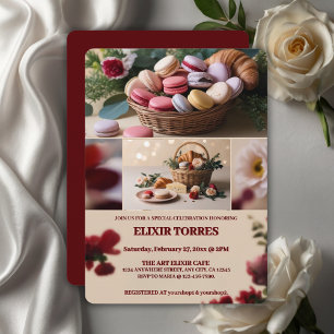 Invitación Tema de la revista Paris Patisseries Macaroons