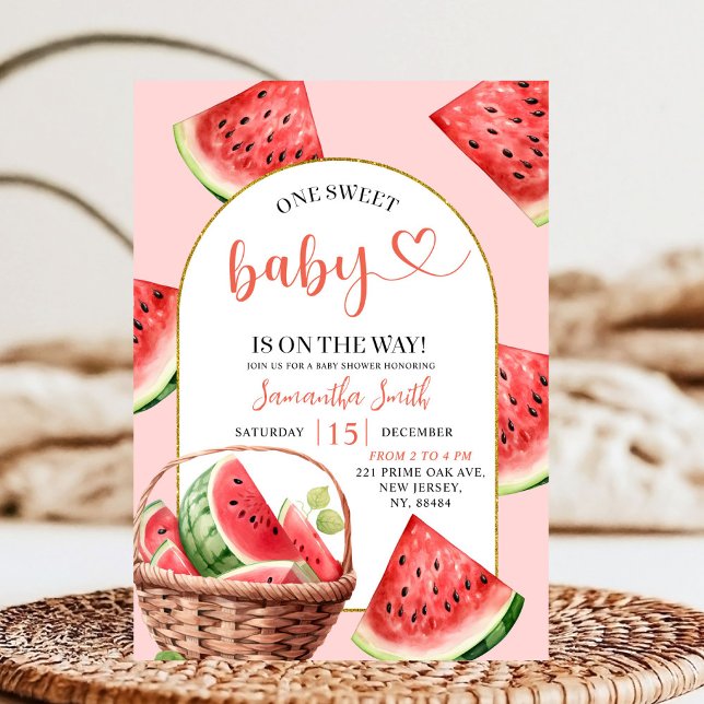 Invitación Tema de la sandía verano Fruta tropical Baby Showe (Subido por el creador)