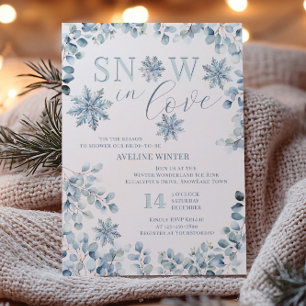 Invitación Tema de lluvia de nieve para ducha de novia de inv